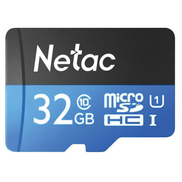Карта памяти microSDHC 32 ГБ NETAC P500 Standard, UHS-I U1,80 Мб/с(class 10),адап,NT02P500STN-032G-R