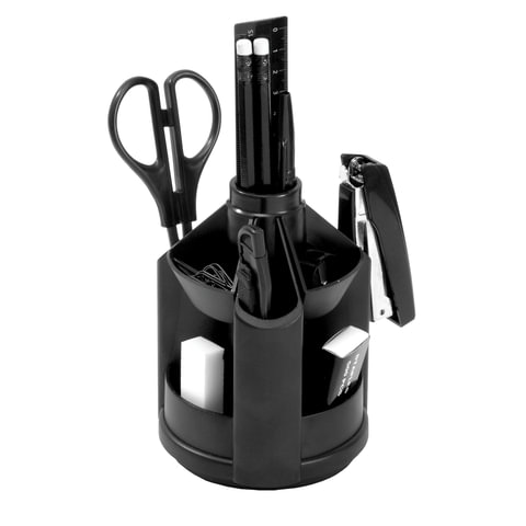 Настольный органайзер Erich Krause "Mini Desk Fregatte 77", 12 предметов, вращающийся, черный