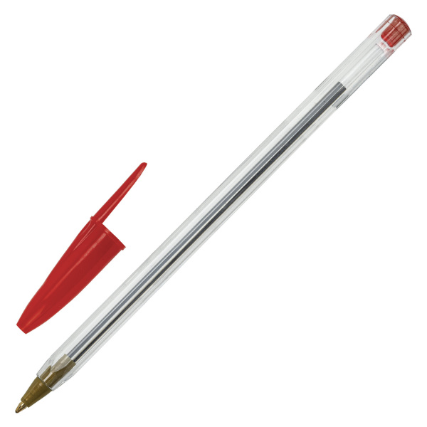 Ручка шариковая STAFF Basic Budget BP-04, КРАСНАЯ, линия письма 0,5мм, с штрихкодом, 143870 Ручка шариковая STAFF Basic Budget BP-04, КРАСНАЯ, линия письма 0,5мм, с штрихкодом, 143870