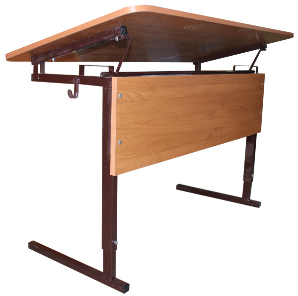 Стол ученический  2-местный  регулируемый 1200*500*640-760 (4-6 гр.) высота и наклон столешницы 0-10