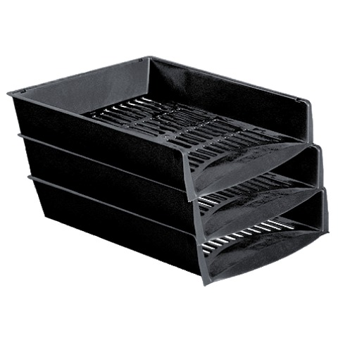 Набор поддонов для бумаг BRAUBERG-SMART (3 шт.) черный арт.231045 ПЛС