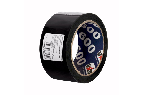 Клейкая лента цветная 48мм*66м Unibob 600, черная