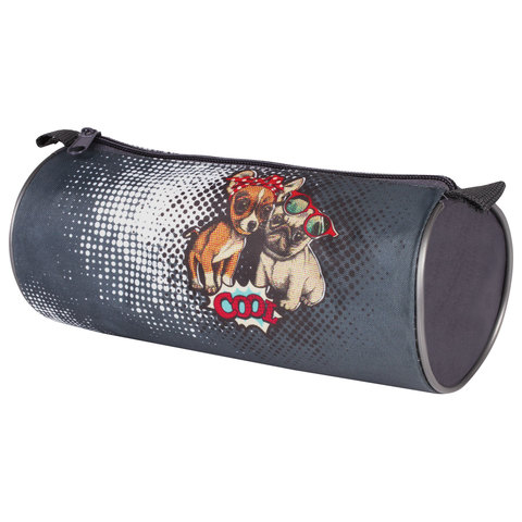 Пенал-тубус, печать на ткани, "Cool dog", 20х9 см, ПТ-02, ш/к77828