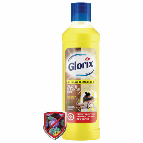 Средство для мытья пола GLORIX (Глорикс) 1000мл, "Лимонная Энергия", дезинфицирующее, 8677296 Средство для мытья пола GLORIX (Глорикс) 1000мл, "Лимонная Энергия", дезинфицирующее, 8677296