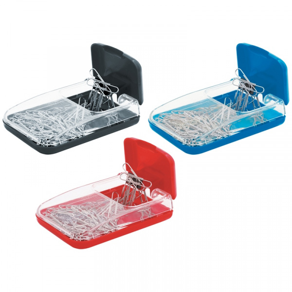 Скрепочница магнитная Berlingo, с крышкой, без скрепок, ассорти, картонная коробка DBd_00029