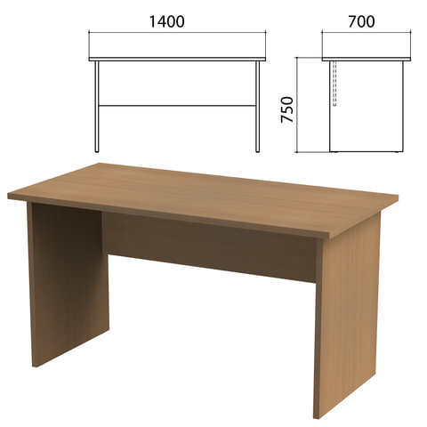 Стол письменный "Этюд", 1400х700х750 мм, орех онтарио, 400028-160