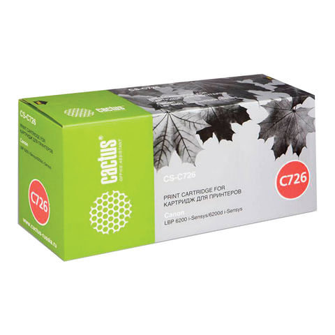Картридж лазерный CACTUS (CS-C726) для CANON LBP-6200d, ресурс 2100 стр., CS-C726