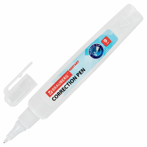 Ручка-корректор BRAUBERG RESTART, 9 мл, с улучшенным пластиковым наконечником