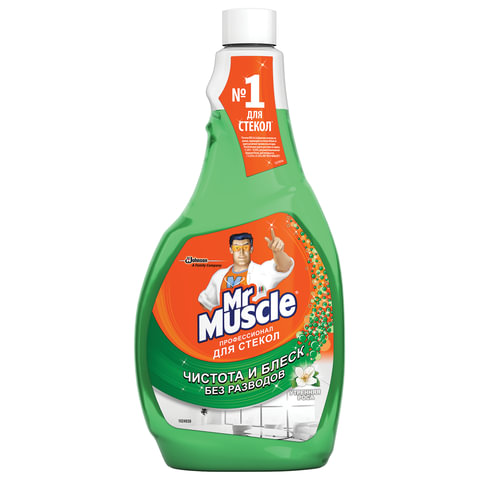 Средство для мытья стекол и зеркал МИСТЕР МУСКУЛ 500мл сменный флакон, ш/к 00160 Средство для мытья стекол и зеркал МИСТЕР МУСКУЛ 500мл сменный флакон, ш/к 00160