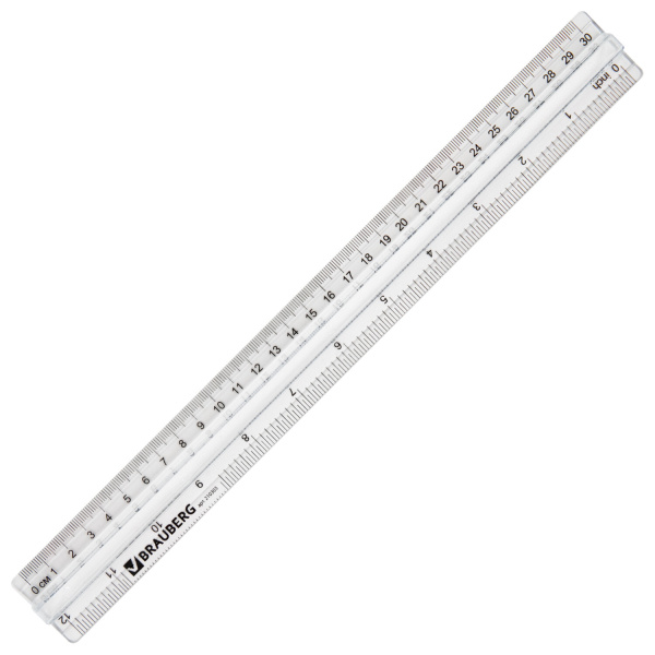 Линейка BRAUBERG "Quantum" 30см, с держателем, прозрачная, упак. с европодвесом, 210303 Линейка BRAUBERG "Quantum" 30см, с держателем, прозрачная, упак. с европодвесом, 210303