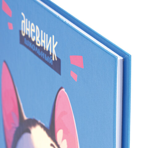 Дневник 1-4 класс 48 л., твердый, ЮНЛАНДИЯ, глянцевая ламинация, с подсказом, "Котик" Дневник 1-4 класс 48 л., твердый, ЮНЛАНДИЯ, глянцевая ламинация, с подсказом, "Котик"
