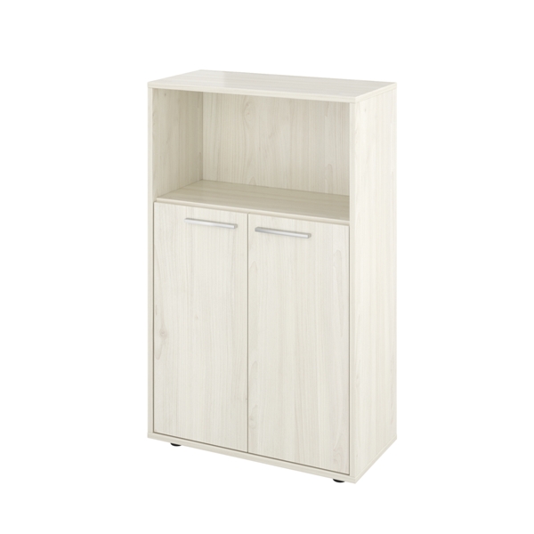 Шкаф низкий 1 откр. полка 700х338х1135 (КЦ13+КЦ17*2) (Скандинавское дерево белое38) Канцлер
