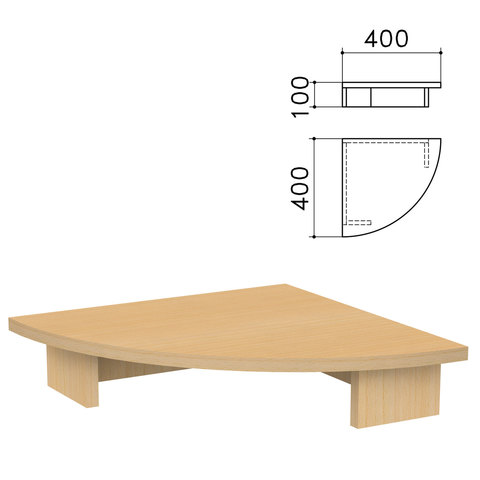 Подставка под монитор "Канц" (ш400*г400*в100 мм), цвет бук, МК01.10