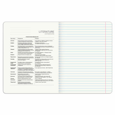 Тетрадь предметная PIGMENT 48 л., глянцевый УФ-лак, ЛИТЕРАТУРА, линия, подсказ, BRAUBERG Тетрадь предметная PIGMENT 48 л., глянцевый УФ-лак, ЛИТЕРАТУРА, линия, подсказ, BRAUBERG