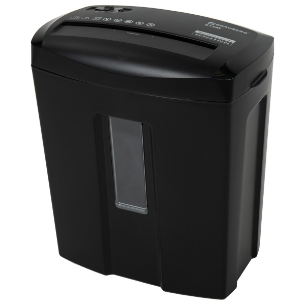 Уничтожитель (шредер) BRAUBERG 615M, 5 уровень секретности, фрагменты 3х12мм, 6 листов, 15л, 532152