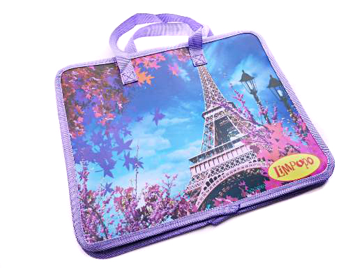 Папка школьная с ручками, А4, ТМ "Лимпопо", "Весна в Париже" арт.LP0142