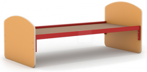 Кровать детская 1432х684х605мм, манго,  М714