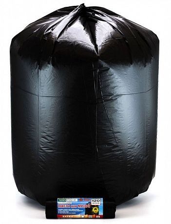 Мешки д/мусора 120л "EXTRA" 10 штук, ПНД, 14 мкм, размер 70х110 см, черные, B2B