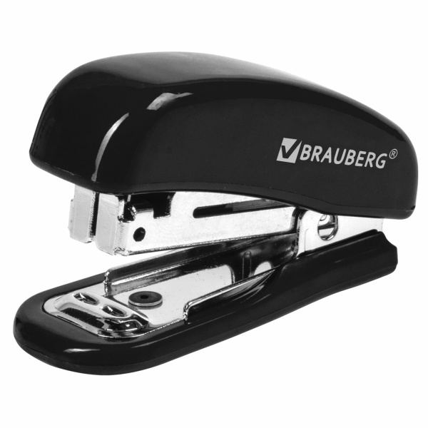 Степлер-мини №10 BRAUBERG "Nero", черный