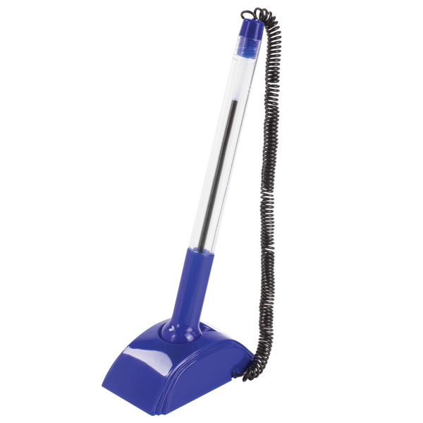 Ручка шариковая настольная ОФИСМАГ Стенд-Пен2, СИНЯЯ, пружинка, корпус синий, 0,5мм, 142165 Ручка шариковая настольная ОФИСМАГ Стенд-Пен2, СИНЯЯ, пружинка, корпус синий, 0,5мм, 142165