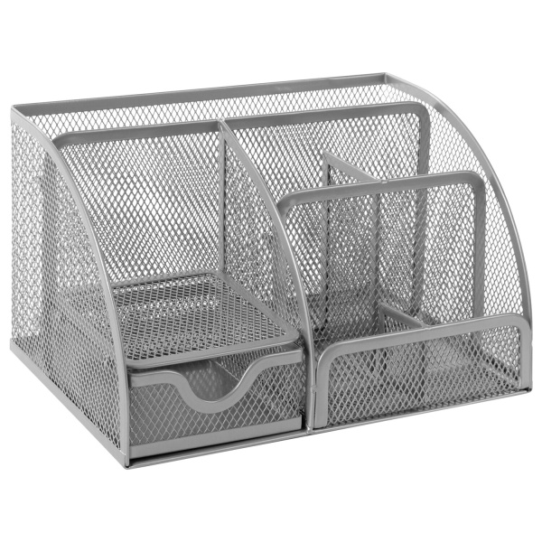 Подставка-органайзер металлическая BRAUBERG "Germanium", 7 секций, 125х220х140 мм, серебро, 237417 Подставка-органайзер металлическая BRAUBERG "Germanium", 7 секций, 125х220х140 мм, серебро, 237417