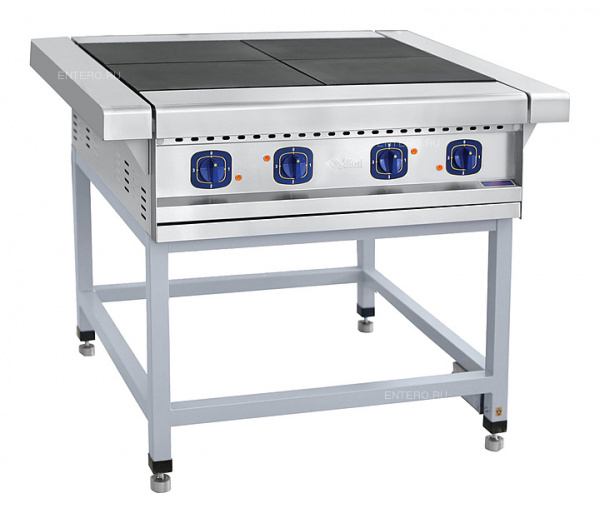 Плита электрическая 4-х конфорочная без жарочного шкафа ЭП-4П, КЭТ-0,12, крашенная подставка (1056х8