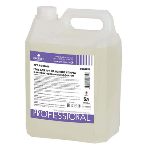 Гель для рук антисептический спиртосодержащий (65%), 5 л PROSEPT (ПРОСЕПТ),, P1 09005 