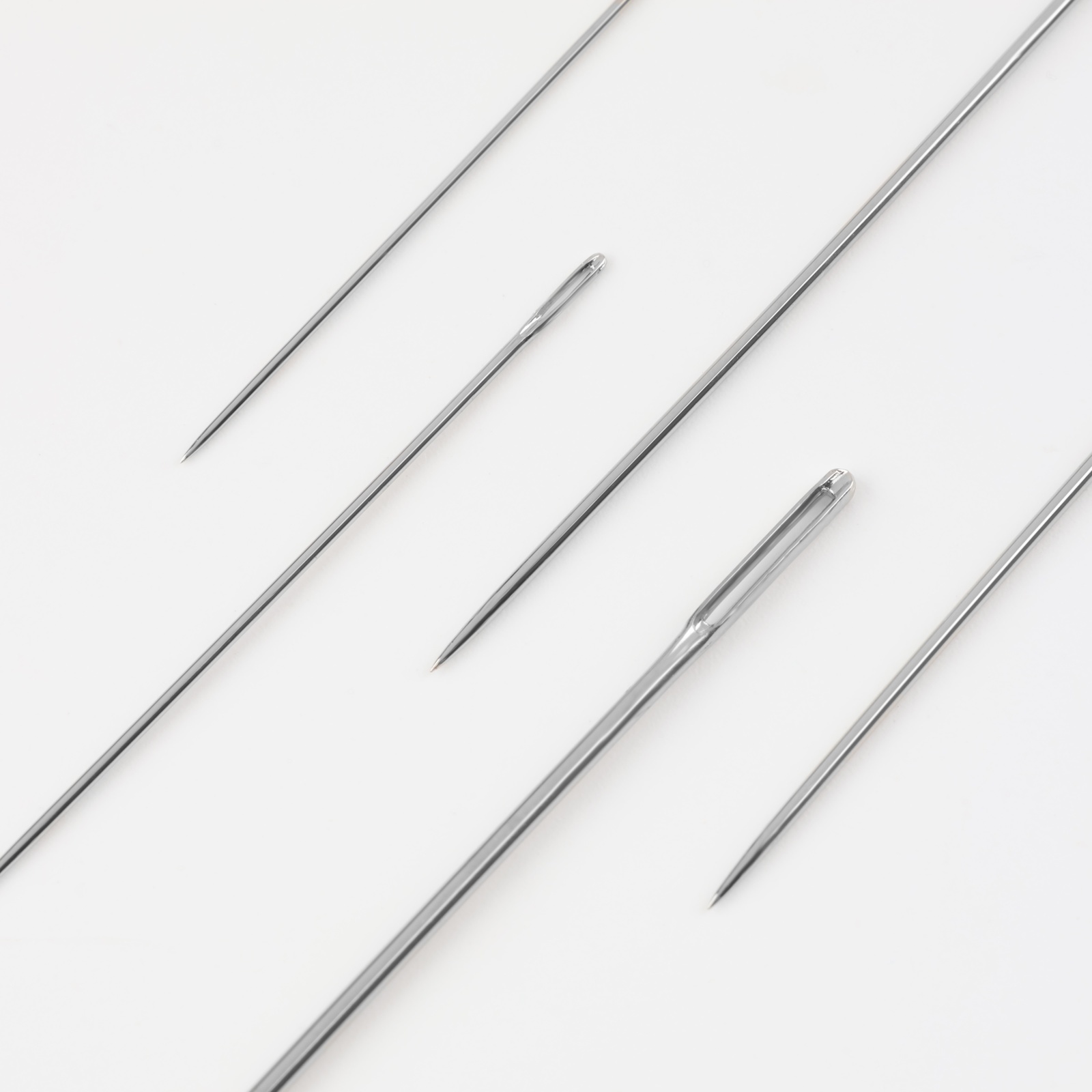 Иглы швейные для штопки «Ассорти», d = 0,5 / 0,6 / 0,7 / 0,8 / 1,1 мм, 3,9 - 5,5 см, 10 шт