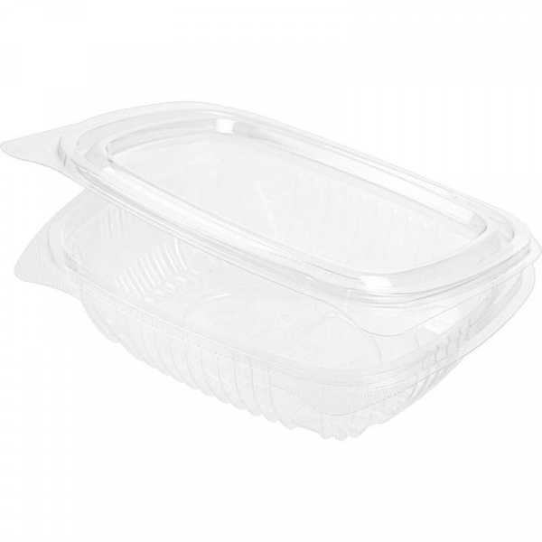 Одноразовый контейнер прямоугольный, 350 мл, с крышкой