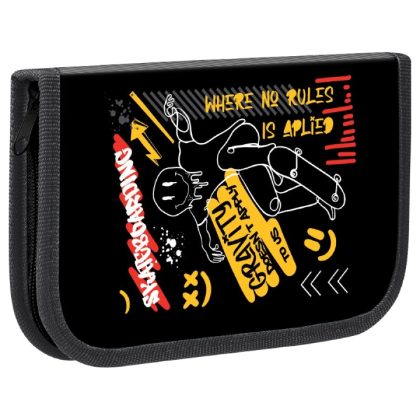 Пенал 1 отделение, 200*130 ArtSpace "Skateboarding", ткань	