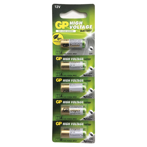 Батарейки GP High Voltage, 23AE, алкалиновая, для сигнализаций, 1 шт., в блистере (отрывной блок), 