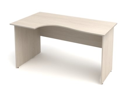 Стол криволинейный 1400х800(600)х750 левый (СК36.15_1+СК30.15_2), дуб молочный Канц