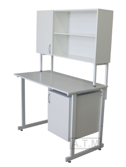 Стол для физических исследований СДФИ-101, 1200х700х850 (1800) мм, столешница - ЛДСП, химостойкий пл