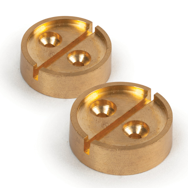 Опечатывающее устройство под нить/проволоку, плашка на 1 печать, компл 2 шт., диаметр 27 мм, латунь