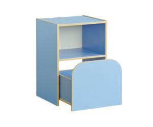 Секция 2-х ярусная с выкатным ящиком для стенки "Антошка" (482х424х705мм) синий