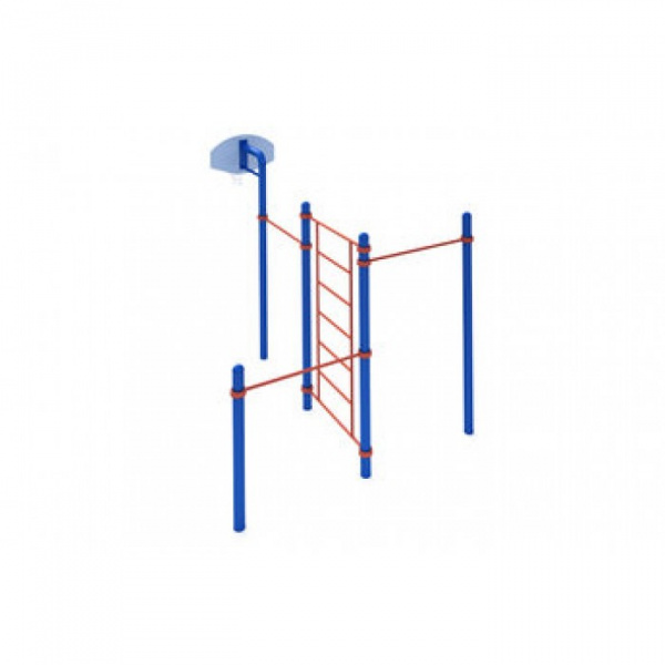 Три турника классического хвата, баскетбольная стойка