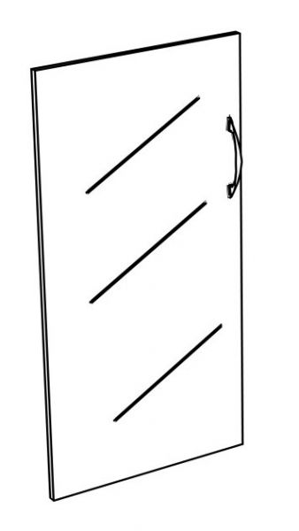 Дверь стеклянная низкая тонированная (1шт.) 40x0.4x76 К 631 Комфорт