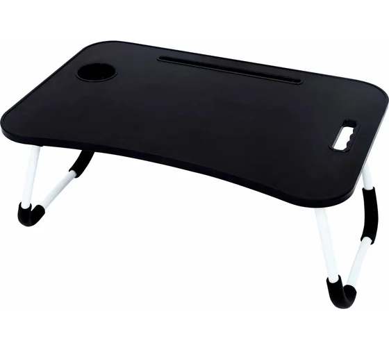 Столик складной для ноутбука/завтрака BRABIX BT-001 (600х400х265 мм), органайзер, черный, 532899