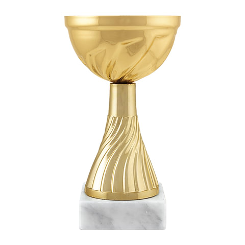 Кубок металлический "Мирабелла" (80х80х160 мм), основание мрамор, "золото", 8975-160-000