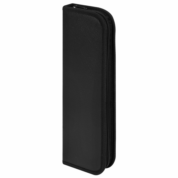 Пенал для кистей на молнии, размер 270*90 мм, кожзам, черный, ФК-1, 83058