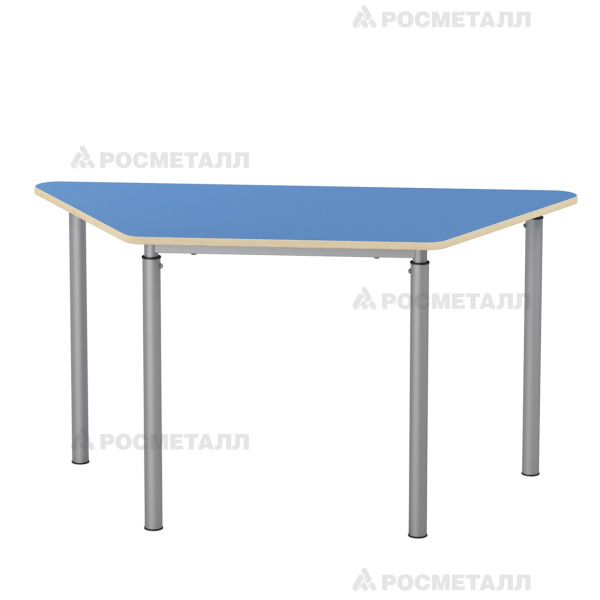Стол для коворкинга модульный регулир. 4-6 гр. (ЛДСП серый, м/к серый, кромка красная)