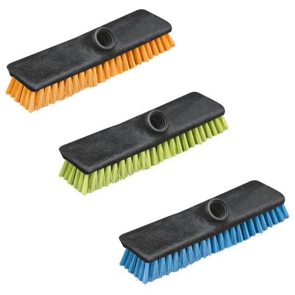 Щетка для уборки шробер (скраббер) ширина 24см, щетина 2,5см, пластик, еврорезьба, YORK Twigi, 43020