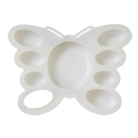 Палитра для рисования СТАММ пластиковая, в форме бабочки, отд. для воды и 7 отд. для красок, ПА05