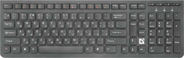 Клавиатура беспроводная DEFENDER UltraMate SM-535 RU, USB, 108 клавиш, 2,4 Ghz, черная, 45535