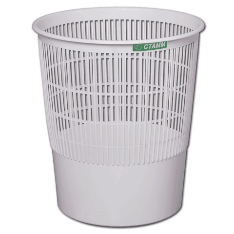 Корзина для бумаг СТАММ сетчатая, 18л, серая КР02