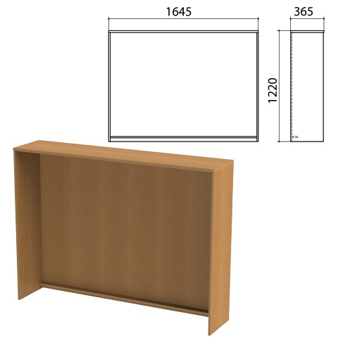 Стойка ресепшн прямая "Монолит" (ш1645*г360*в1220 мм), цвет орех