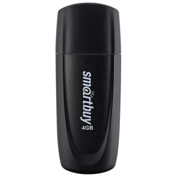 Флэш-диск 4 GB, SMARTBUY Scout USB 2.0, черный, SB004GB2SCK