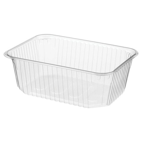 Одноразовые контейнеры 1000 мл, 1+00 шт., БЕЗ КРЫШКИ, 186×132 мм, прозрачные, ПП, ЮПЛАСТ