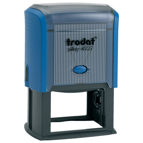 Оснастка для штампа, оттиск 60х40 мм, синий, TRODAT 4927, подушка в комплекте, корпус черный, 53117