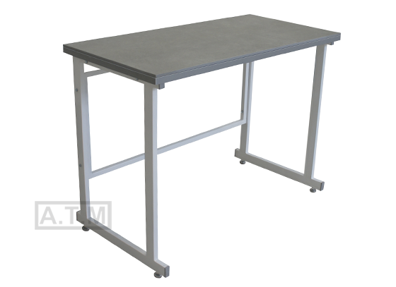Стол усиленный С-412, 1200х600х850 мм, столешница: керамогранит, наклеенный на ЛДСП 25 мм